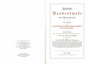 Bild des Verkufers fr Rheinlands Baudenkmale des Mittelalters - Ein Fhrer zu den merkwrdigsten mittelalterlichen Bauwerken am Rheine und seinen Nebenflssen - (Faksimile der Ausgabe Kln und Neuss 1868-1875) - 3 Bnde im Schuber 1979 - zum Verkauf von Libro-Colonia (Preise inkl. MwSt.)