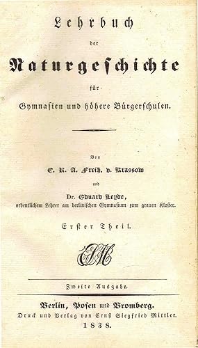 Lehrbuch der Naturgeschichte für Gymnasien und höhere Bürgerschulen (Sammelband 1836-1838)