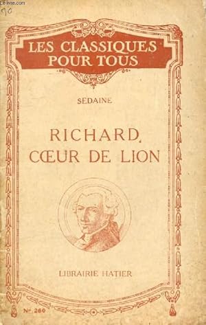 Bild des Verkufers fr RICHARD COEUR DE LION (Les Classiques Pour Tous) zum Verkauf von Le-Livre