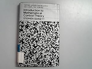 Bild des Verkufers fr Introduction to Mathematical Control Theory. zum Verkauf von Antiquariat Bookfarm