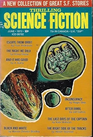 Bild des Verkufers fr THRILLING SCIENCE FICTION: June 1972 zum Verkauf von Books from the Crypt