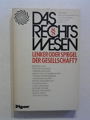 Seller image for Das Rechtswesen - Lenker oder Spiegel der Gesellschaft? for sale by Buecherhof