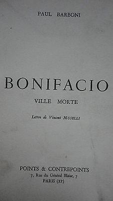 Bonifacio, Ville morte Par Paul Barboni - Lettre de Vincent Muselli