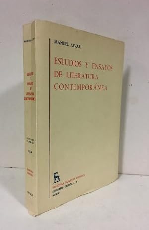 ESTUDIOS Y ENSAYOS DE LITERATURA CONTEMPORÁNEA. Firmado y dedicado por el autor