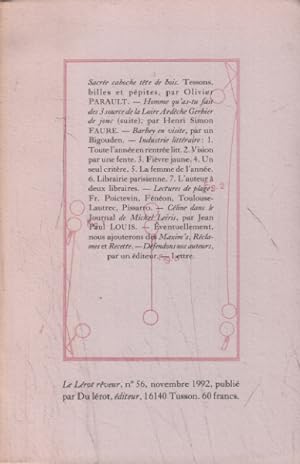 Seller image for Le lerot reveur n 56 for sale by librairie philippe arnaiz