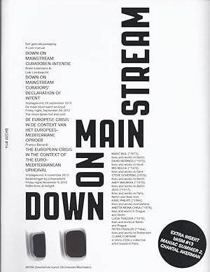 Seller image for Down on Main Stream + insert : Chantal Akerman : Maniac Summer 2 between Mexico, Tulsa, New York and Brussels, a sketch & bestaande en nieuwe foto's for sale by The land of Nod - art & books