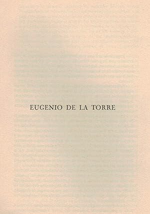 Imagen del vendedor de EUGENIO DE LA TORRE. a la venta por Librera Torren de Rueda