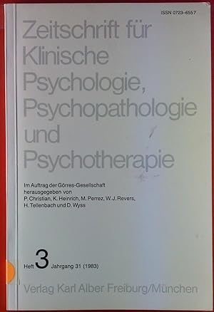 Bild des Verkäufers für Zeitschrift für Klinische Psychologie, Psychopathologie und Psychotherapie Heft 3. Jahrgang 31 (1983). zum Verkauf von biblion2