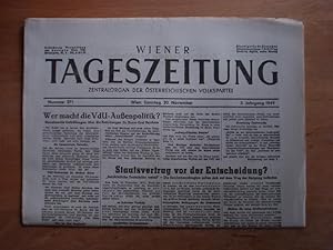 Wiener Tageszeitung - Zentralorgan der österreichischen Volkspartei - Wien, Sonntag den 20. Novem...