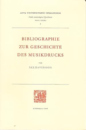 Imagen del vendedor de Bibliographie zur Geschichte des Musikdrucks. a la venta por Centralantikvariatet