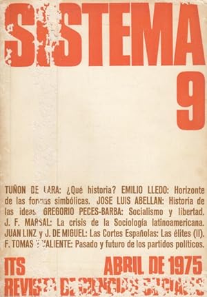 Imagen del vendedor de SISTEMA 9. REVISTA DE CIENCIAS SOCIALES a la venta por Librera Vobiscum