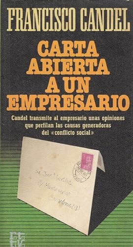 Seller image for Carta abierta a un empresario for sale by Librera Vobiscum