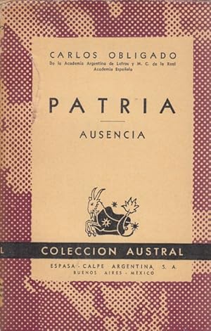 Immagine del venditore per Patria y Ausencia venduto da Librera Vobiscum