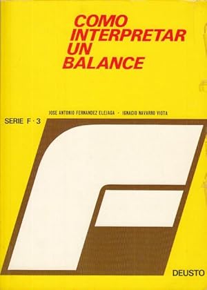 Seller image for Como interpretar un balance for sale by Librera Vobiscum