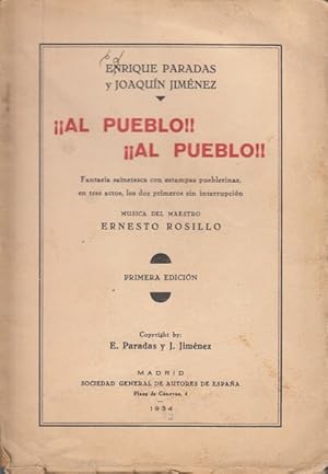 Immagine del venditore per AL PUEBLO!! AL PUEBLO!! venduto da Librera Vobiscum