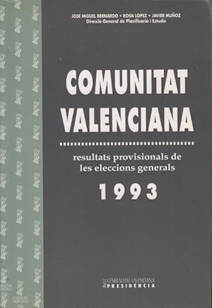 Imagen del vendedor de Comunitat Valenciana (Resultats provisionals de les eleccions generals 1993 ) a la venta por Librera Vobiscum