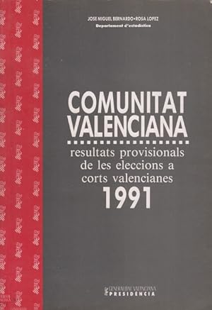 Imagen del vendedor de Comunitat Valenciana (Resultats provisionals de les eleccions a corts valencianes 1991 ) a la venta por Librera Vobiscum