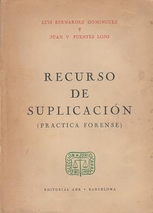 Imagen del vendedor de Recurso de suplicacin. ( Prctica forense ) a la venta por Librera Vobiscum