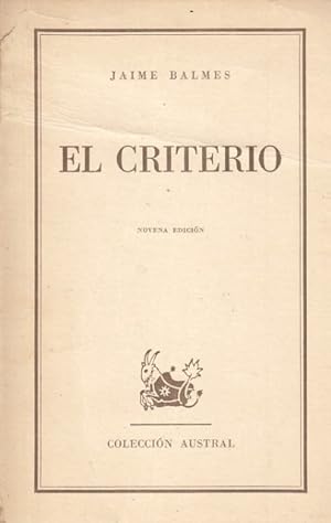 Image du vendeur pour El criterio mis en vente par Librera Vobiscum