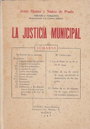 Immagine del venditore per La justicia municipal venduto da Librera Vobiscum