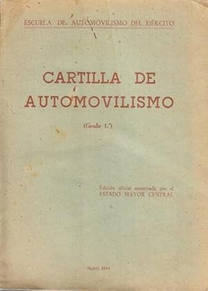 Imagen del vendedor de Cartilla de automovilismo (Grado 1) a la venta por Librera Vobiscum