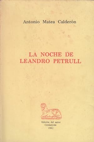 Immagine del venditore per La noche de Leandro Petrull venduto da Librera Vobiscum