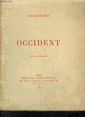 Seller image for OCCIDENT - TROISIEME EDITION. for sale by Le-Livre