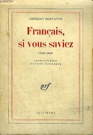 Image du vendeur pour FRANCAIS SI VOUS SAVIEZ 1945-1948. mis en vente par Le-Livre