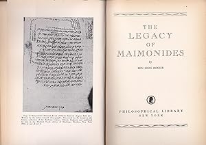 Bild des Verkufers fr The Legacy of Maimonides zum Verkauf von Meir Turner