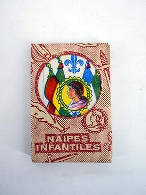 NAIPES INFANTILES BARAJA 5,5X4 cm. LÁMINA 40 NAIPES. ESTUCHE ROJO, AÑOS 50 (No Acreditado) 1950