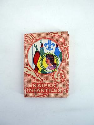 NAIPES INFANTILES BARAJA 5,5X4 cm. LÁMINA 40 NAIPES. ESTUCHE NARANJA, 50'S (No Acreditado) 1950