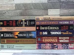 Bild des Verkufers fr 11 David Eddings Mixed Book Set (Belgarath The Sorcerer, The Rivan Codex, The Shinning Ones, The Losers, The Elder Gods, The Ruby Knight, Pawn Of Prophecy, Queen Of Sorcery, The Redemption Of Althalus, Magician's Gambit, Regina's Song) zum Verkauf von Archives Books inc.