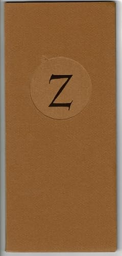 Seller image for First Z poems for sale by Rulon-Miller Books (ABAA / ILAB)