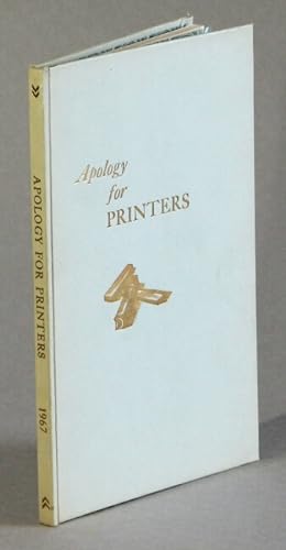 Apology for printers. Including: On the Providence of God in the government of the world