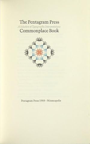 The Pentagram commonplace book. A selection of typographic interpretations