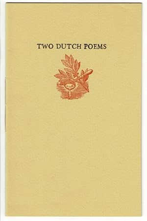 Seller image for Two Dutch poems for sale by Rulon-Miller Books (ABAA / ILAB)