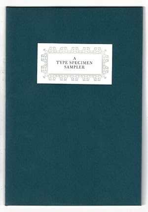 Imagen del vendedor de A type specimen sampler a la venta por Rulon-Miller Books (ABAA / ILAB)