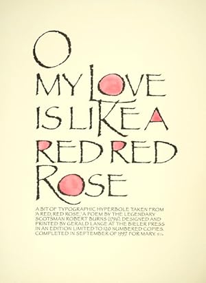 O my love is like a red red rose