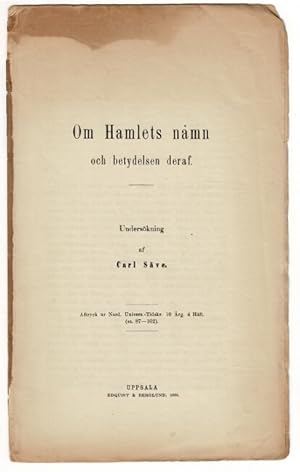 Om Hamlets namn och betydelsen deraf