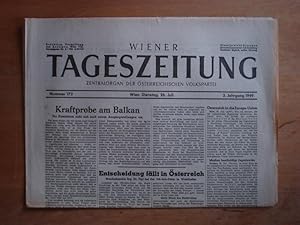 Wiener Tageszeitung - Zentralorgan der österreichischen Volkspartei - Wien, Dienstag den 26. Juli...