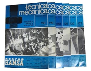 TÉCNICA MECÁNICA Revista de Mecánica Motor y Automóvil 6 N.ºs del 118 al 123 ambos inclusive y co...