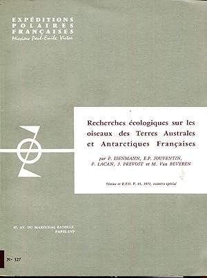 Seller image for Recherches cologiques sur les oiseaux des Terres Australes et Antarctiques Franaises for sale by Sylvain Par