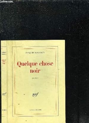 Image du vendeur pour QUELQUE CHOSE NOIR mis en vente par Le-Livre