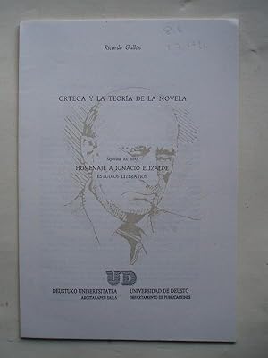 Imagen del vendedor de Ortega y la Teora de la Novela. a la venta por Carmichael Alonso Libros