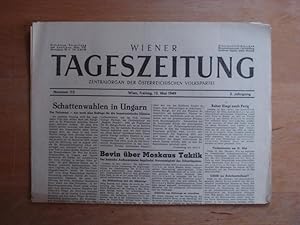 Wiener Tageszeitung - Zentralorgan der österreichischen Volkspartei - Wien, Freitag den 13. Mai 1949