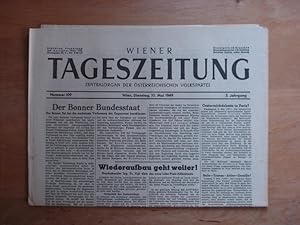 Wiener Tageszeitung - Zentralorgan der österreichischen Volkspartei - Wien, Dienstag den 10. Mai1949