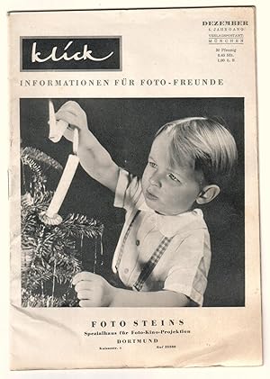 klick - Informationen für Foto-Freunde. Dezember 1953, 4. Jahrgang, Verlagspostamt: München. Fron...