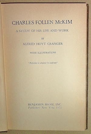 Charles Follen Mckim; A Study of His Life and Work