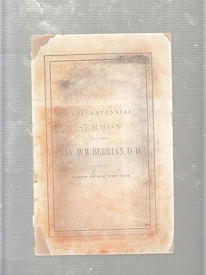 Seller image for Semi-Centennial Sermon by the Rev. W.M. Berriman, D.D., Rector of Trinity Church, New York for sale by Old Book Shop of Bordentown (ABAA, ILAB)