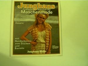 Rosafarbenes Kleidchen + Baumwoll-Häkeljacke für Damen . Junghans - Frühjahr/Sommer 1983: Maschen...